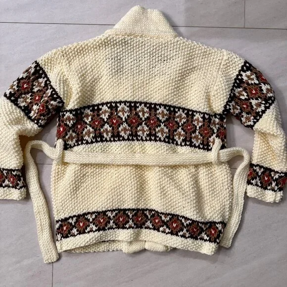 New The Marilyn Monroe 1962 Luxury Chunky Hand Knit Lambswool Wool Cardigan XL - Picture 11 of 15